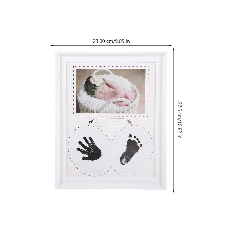 Newborn Fingerprint And Footprint Frame Meaningful Household Baby Growth Photo Frame - Image 3