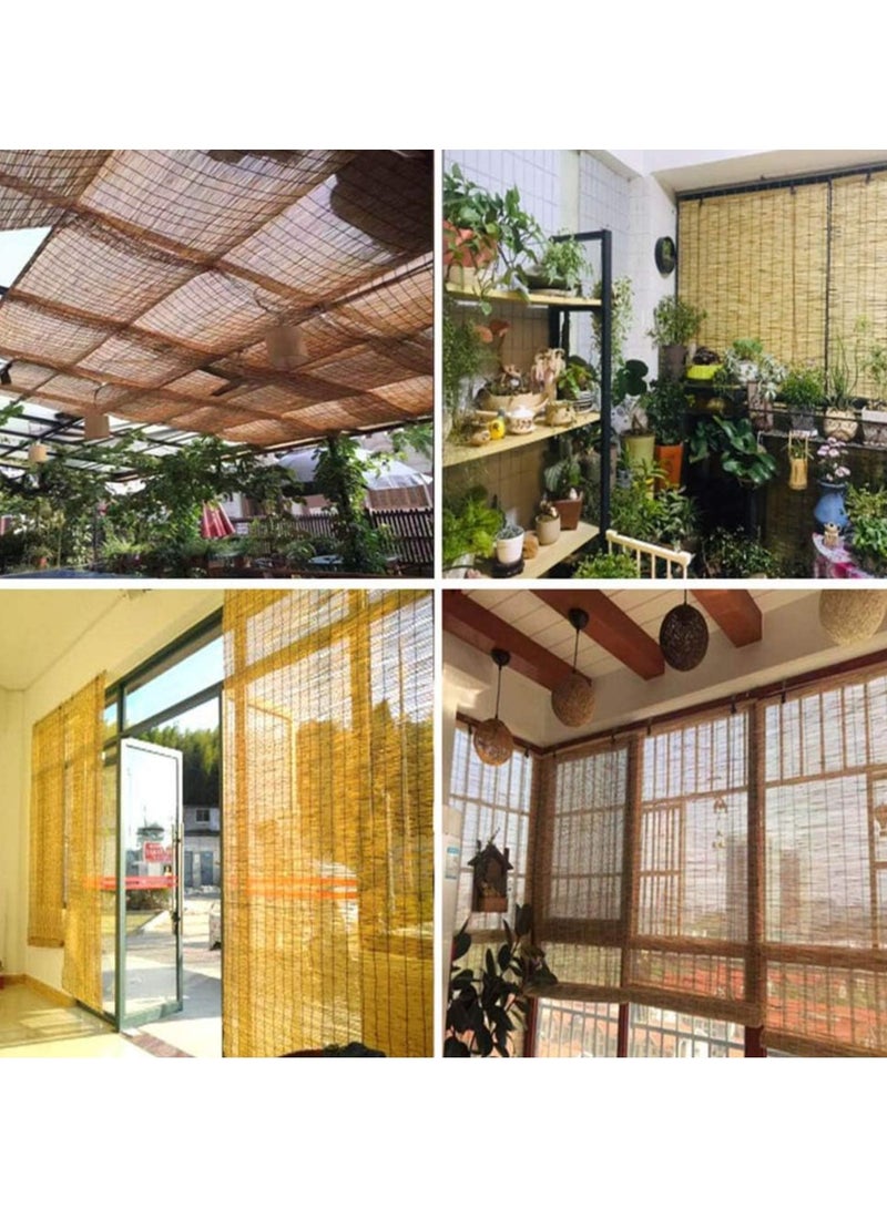 HOME TASTE Large Bamboo Roll Up Blinds – Outdoor Reed Shades for Patio, Porch, Garden (120x200cm) - Image 3