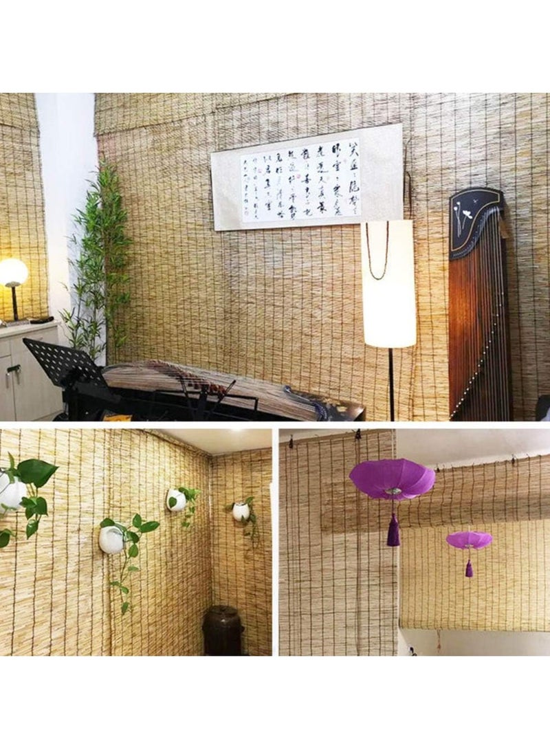 HOME TASTE Large Bamboo Roll Up Blinds – Outdoor Reed Shades for Patio, Porch, Garden (120x200cm) - Image 4