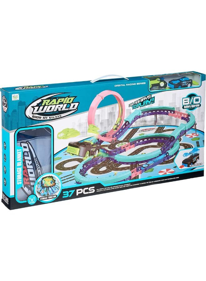 رابيد سلسلة السباقات المدارية رابيد وورلد 37 قطعة - 66881-512