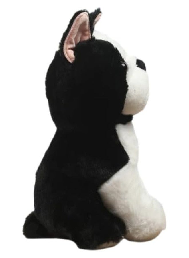 STRIDERS Dog Plush Soft Toy for Kids - Black & White | Cute Stuffed Animal Puppy | Huggable Cuddly Pet for Girls & Boys | Soft Plush Toy for Playtime - Image 2