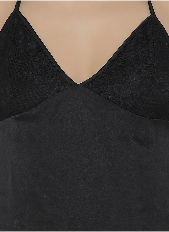 كلوفيا Clovia Satin Babydoll with Lacy Back