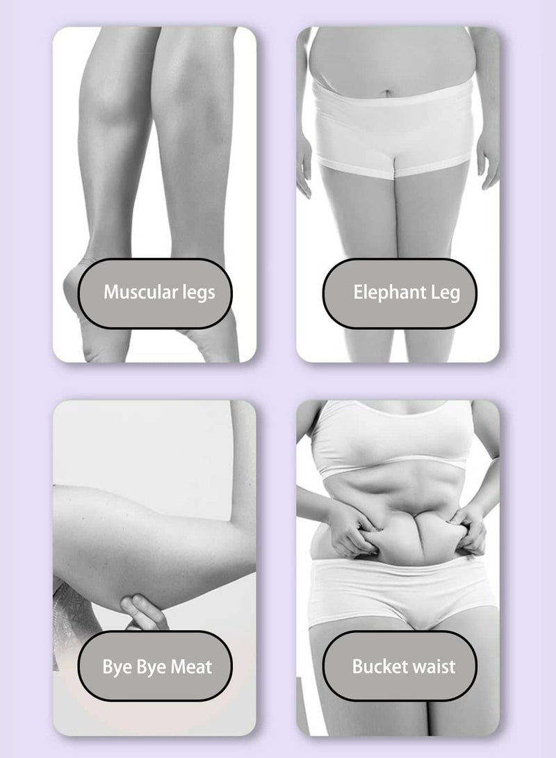 Aideli Waist and Leg Slimming Roller, Lymphatic Drainage Massager, 360° Anti Cellulite Massage Tool with 28 Wheels, Manual Massager for Thighs, Calves & Arms, Gift for Women (Purple) - Image 4