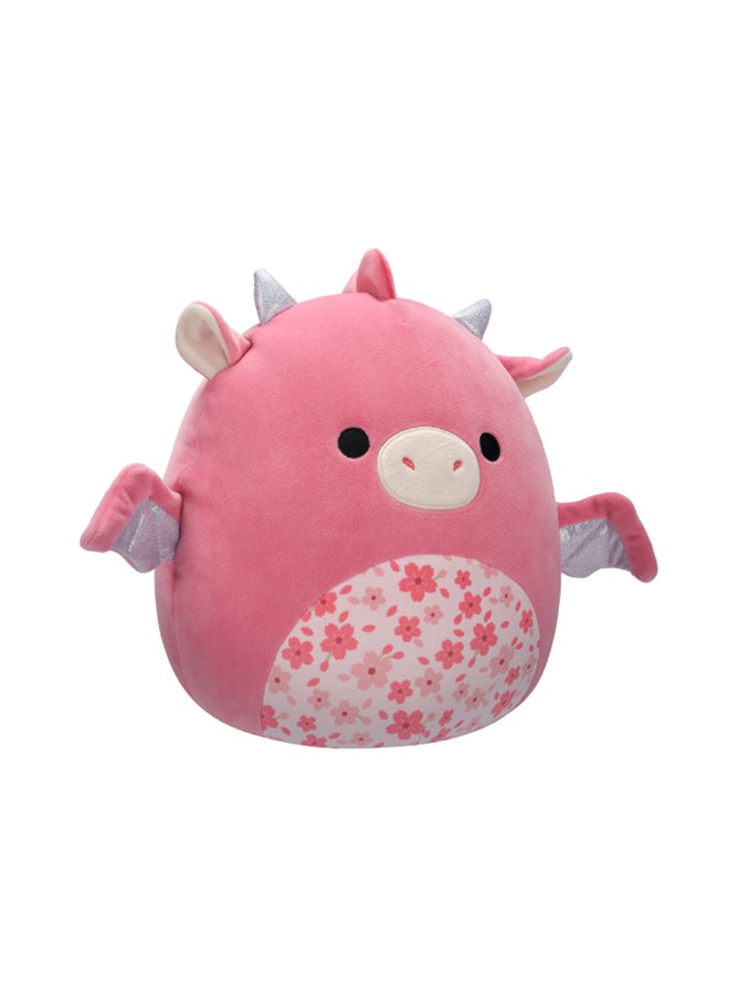 Squishmallows 12 بوصة أجي وردي التنين بالتبليط الزهري بتصميم رسمي من كيلي توي دمية قطنية ملونة هدية ناعمة للأطفال البنات والأولاد قابلة للغسل لعبة قابلة للطي متعددة الألوان لجميع الأعمار  - Image 2