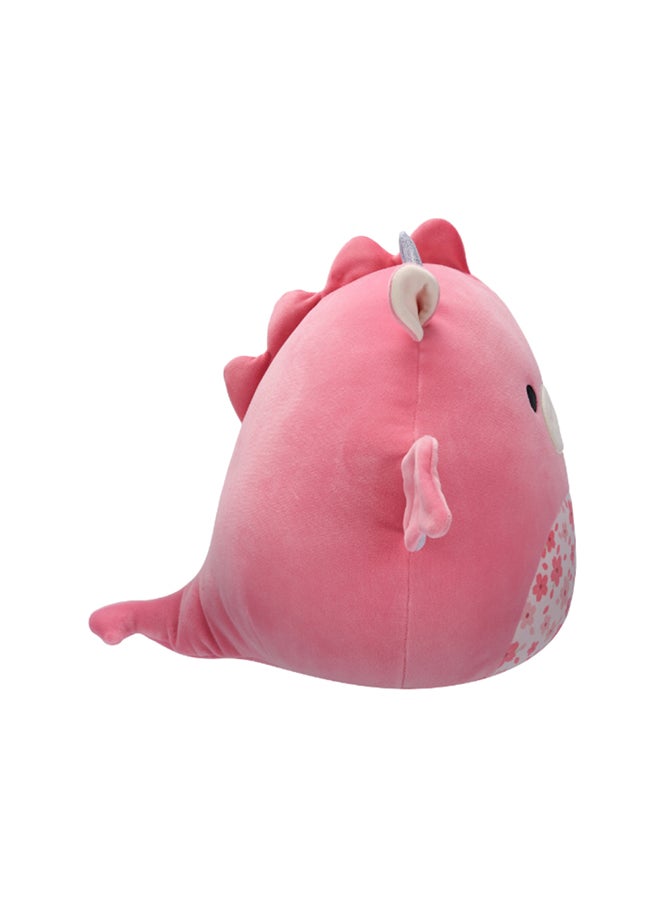 Squishmallows 12 بوصة أجي وردي التنين بالتبليط الزهري بتصميم رسمي من كيلي توي دمية قطنية ملونة هدية ناعمة للأطفال البنات والأولاد قابلة للغسل لعبة قابلة للطي متعددة الألوان لجميع الأعمار  - Image 3