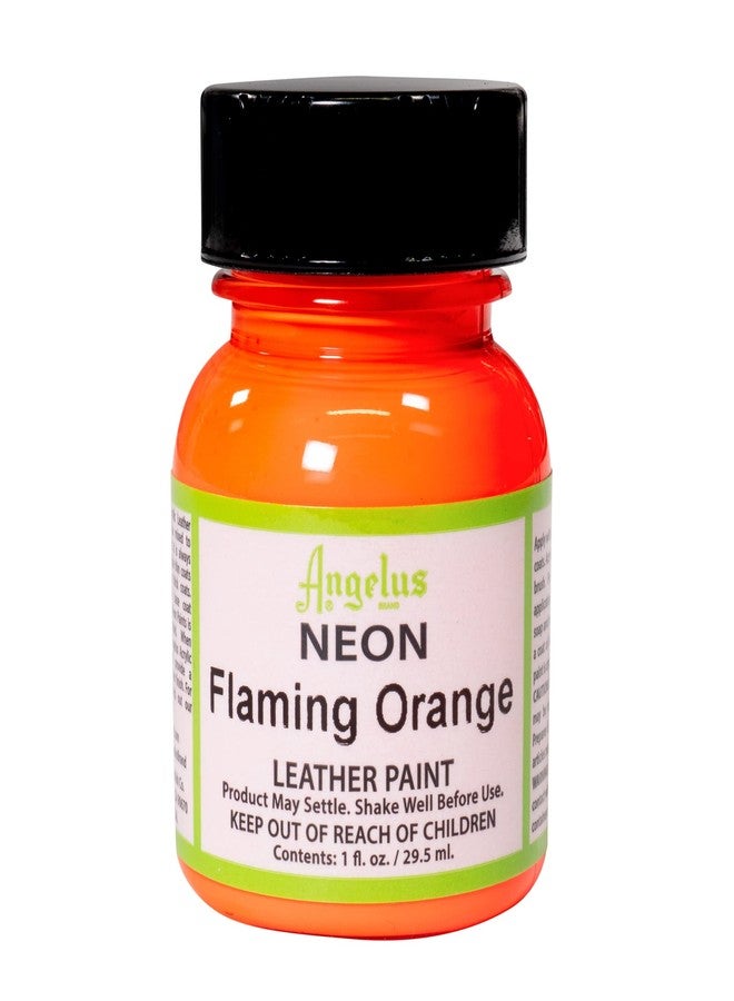 Angelus Angelus Leather Paint 1 Oz Neon Flame Orange - Image 1