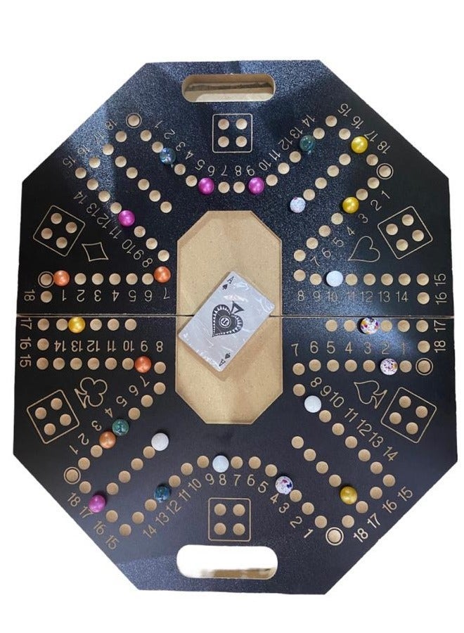 جاكارو لوح ألعاب جاكارو قابل للطي محمول بوزن خفيف عالي الجودة من 6 لاعبين 45X55CM متعدد الألوان (اختيار عشوائي) - Image 2