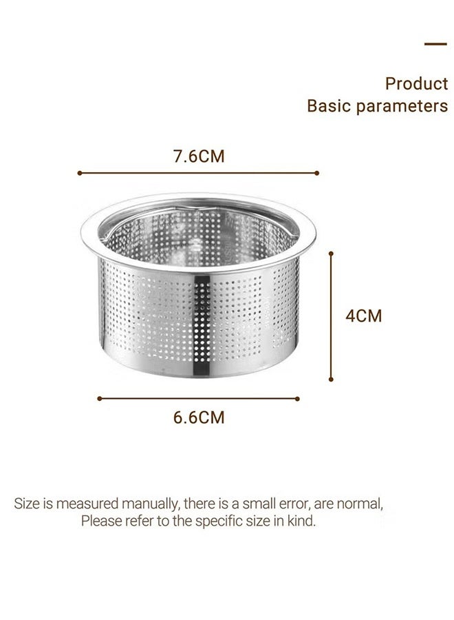 واي جيه 2 قطع مصفاة حوض المطبخ، مصفاة صرف مقاومة للانسداد من الفولاذ المقاوم للصدأ 304 - Image 2