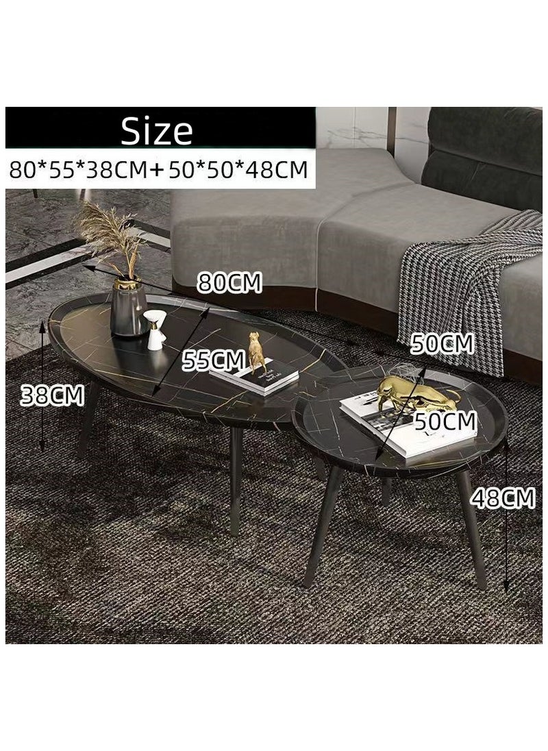 2 Set Living Room Table,Combination Coffee Table,Tea Table Suitable For The Living Room And Bedroom, Large-capacity Living Room Table Storage (Black) - pzsku/Z0E82040C4182A3870171Z/45/_/1724296946/a8b33d3c-54cd-4c39-95d4-b9163a9820f7