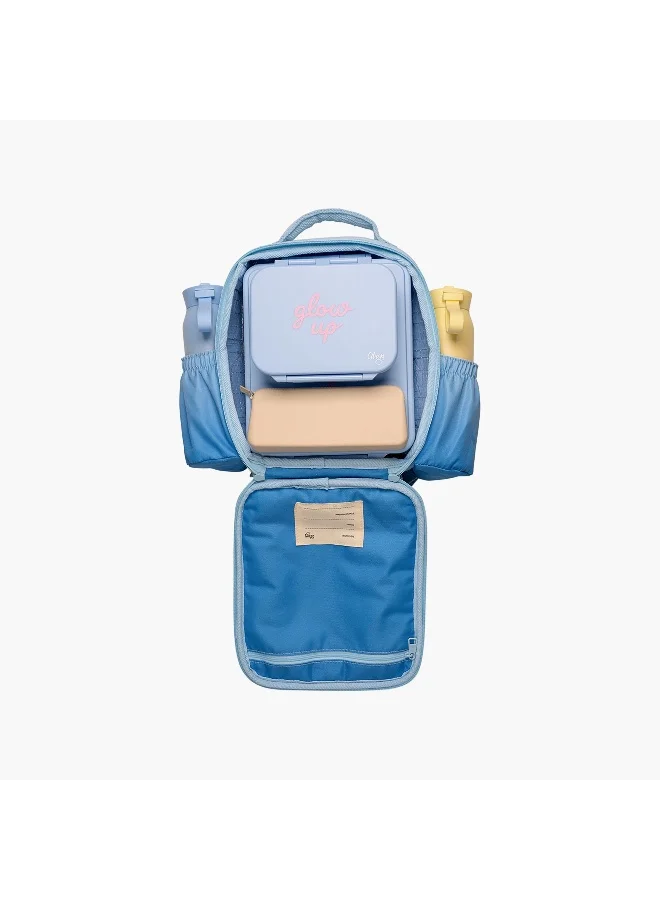Citron Lunch Bag-Glow Up-1 Cmprt-Square (Rpet) Blue \ 21X10X25.5