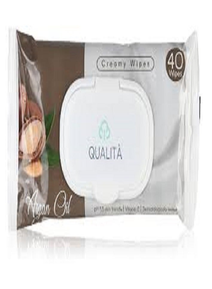 كواليتا مناديل كريمية بزيت الأرغان 40 قطعة