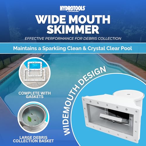 SWIMLINE HYDROTOOLS Standard Wide Mouth Above Ground Pool Skimmer Kit | ABS Construction | Pool Skimmer | Wide Mouth | Snap-In & Removable Weir | Above Ground Pool Skimmer | Easy Basket Access - Image 2
