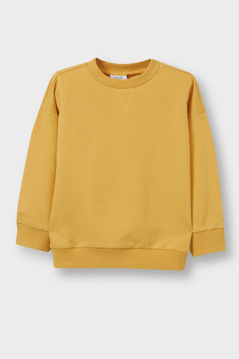 ديفاكتو Baby Boy Crew Neck Basic Sweatshirt