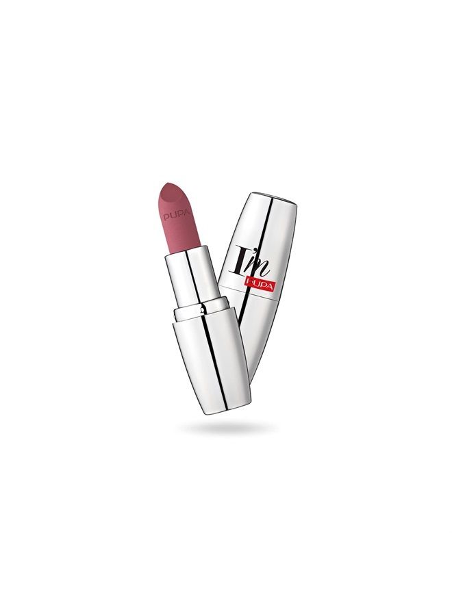 PUPA Milano I Am Matt Pure Colour Lipstick - Dresses Lips In Full, Deep Color - Matte, Velvety And Extremely Sensory Feel - Glides On Without Weighing Lips Down - 031 Magenta Rose - 0.123 OZ