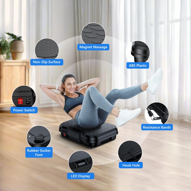 Trekora Vibration Plate Exercise Machine, Vibrating Platform for Lymphatic Drainage Weight Loss, 250 Speeds, Full Body Workout Vibrated Plates Fitness Platform for Home Women Men - Image 2