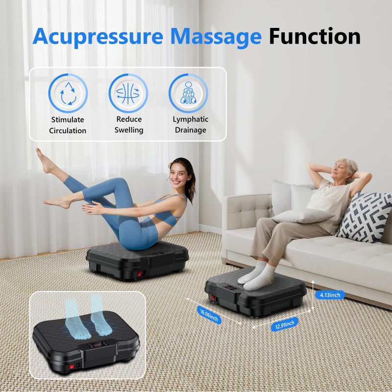Trekora Vibration Plate Exercise Machine, Vibrating Platform for Lymphatic Drainage Weight Loss, 250 Speeds, Full Body Workout Vibrated Plates Fitness Platform for Home Women Men - Image 5