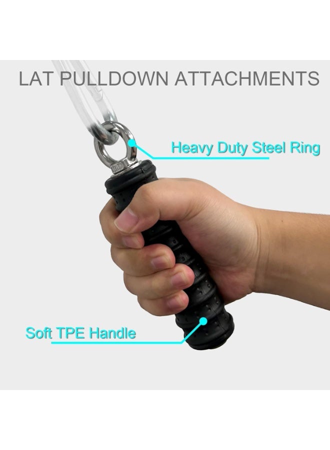 Bukela Ergonomic Tricep Rope Pulldown Attachments, Upgraded 27 32 40 & 47 Inch Extra Long Triceps Rope Cable Attachments for Gym, LAT Pull Down Bar for Cable Machine, Tricep Workout Cable Attachments - Image 2