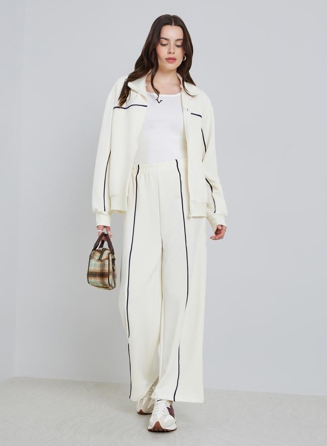 Styli Women Knit Bomber Jacket and Pants Co-Ords - Image 1