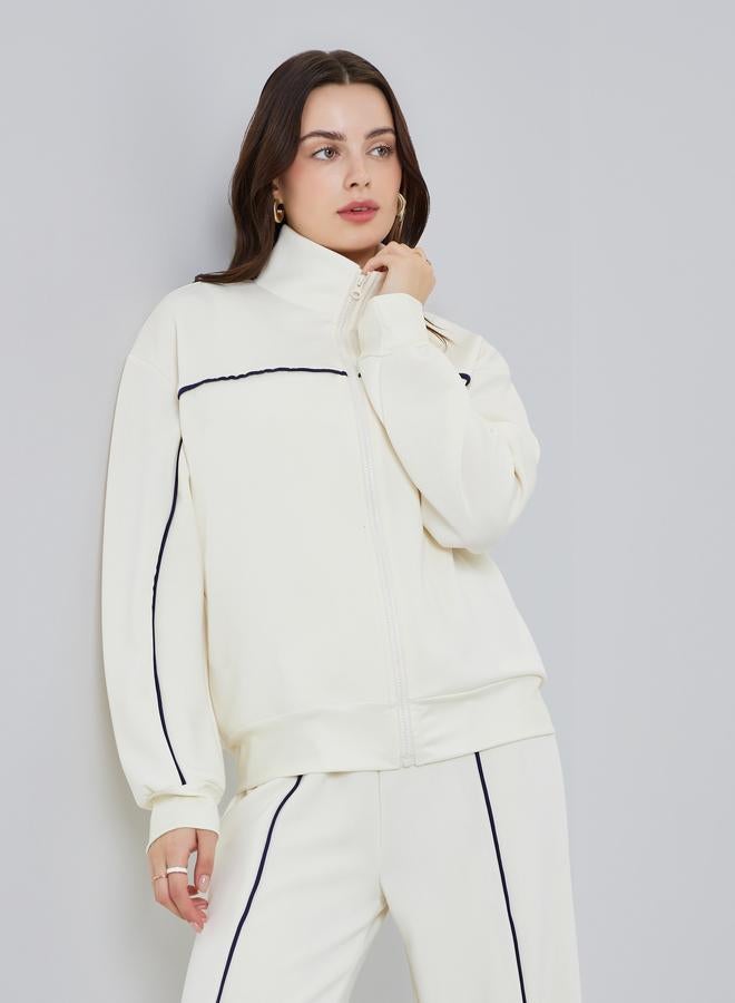 Styli Women Knit Bomber Jacket and Pants Co-Ords - Image 2