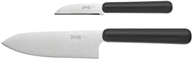 Ikea Kitchen Cook's Knife 14 cm (Total Length 27 cm), Paring Knife 7 cm, Total Length 17 cm Set - 2 Pieces