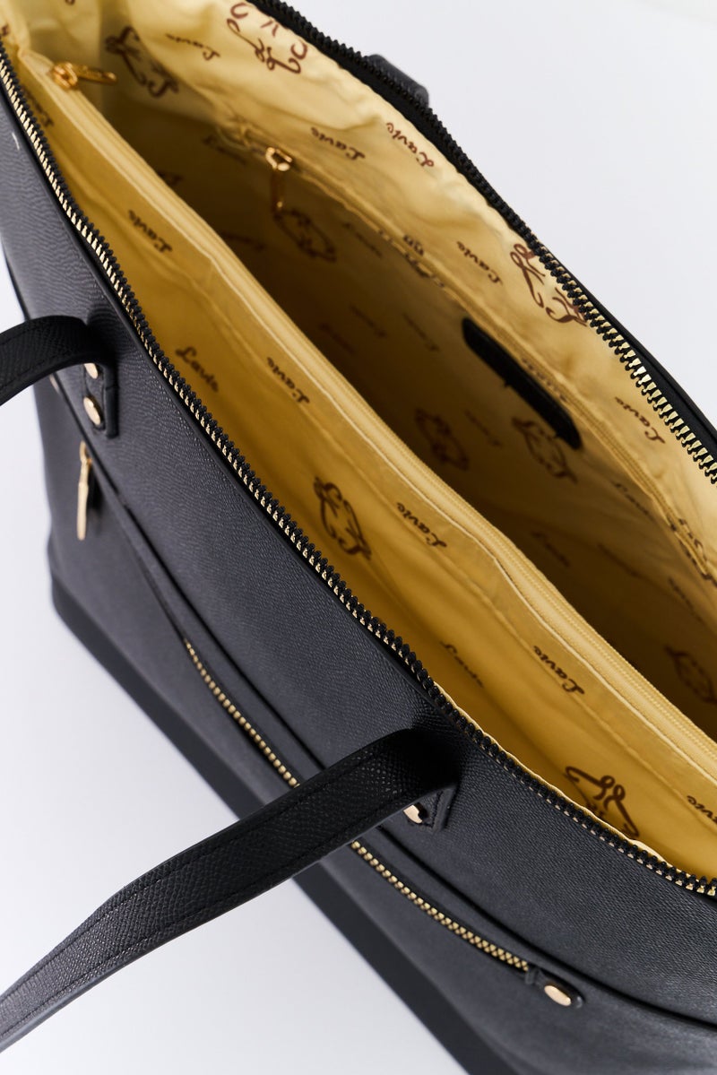 Lavie حقيبة توت بشعار العلامة التجارية للنساء، سوداء - Image 3