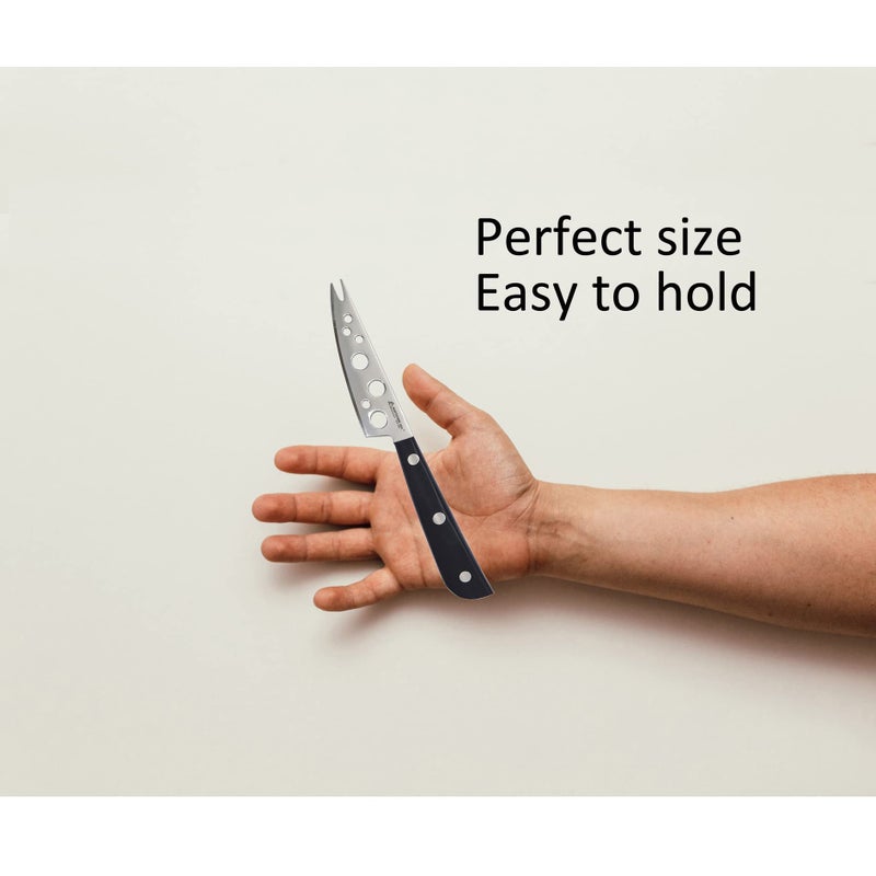 MATTSTONE HILL SINCE 1979 Cheese Knife, MATTSTONE HILL 4 Inch All Purpose Cheese Knife - Soft & Semi Hard Cheese Knives, Premium Stainless Steel, Triple Rivet Handle - Image 4