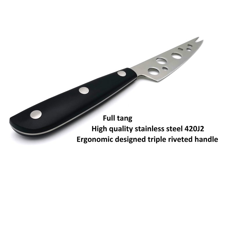 MATTSTONE HILL SINCE 1979 Cheese Knife, MATTSTONE HILL 4 Inch All Purpose Cheese Knife - Soft & Semi Hard Cheese Knives, Premium Stainless Steel, Triple Rivet Handle - Image 5