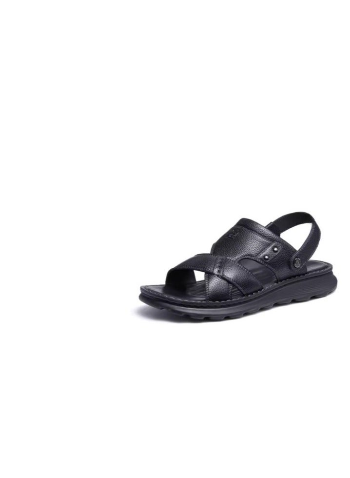 camel New Fashionable Leather Men's Business Slippers  - Image 4