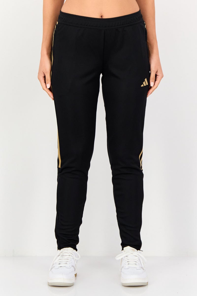 Adidas سروال كرة القدم النسائي بتصميم عادي، أسود - Image 1