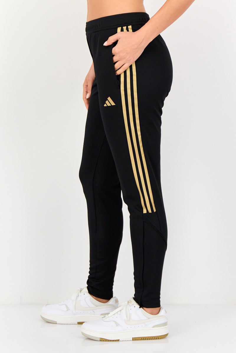 Adidas سروال كرة القدم النسائي بتصميم عادي، أسود - Image 3