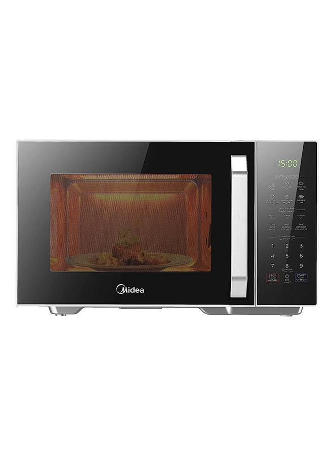 Midea Solo Digital Microwave Oven with 5 Power Levels & 8 Auto Menus,Child-Safety-Lock, Fast Reheat, Pull Open Door Handle, Cooking End Signal, Good for Home & Office, EM9P032MX 29 L 900 W EM9P032MX Silver - Image 1