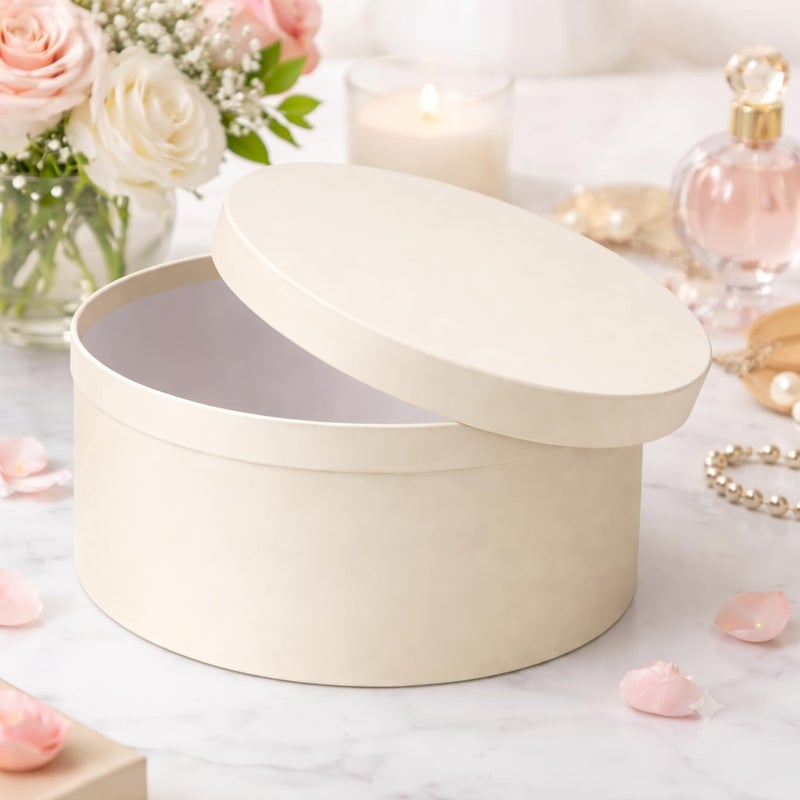 Multipurpose Round Empty Gift Box with Matching Lid - Image 1
