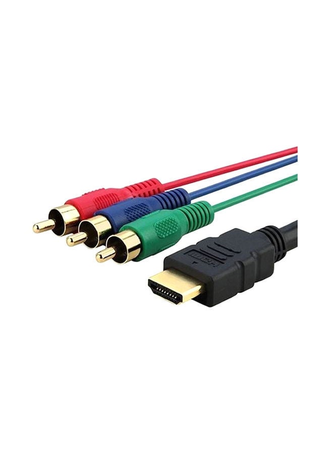 NIBEMINENT HDMI To 3-RCA Audio Vedio cable Black 