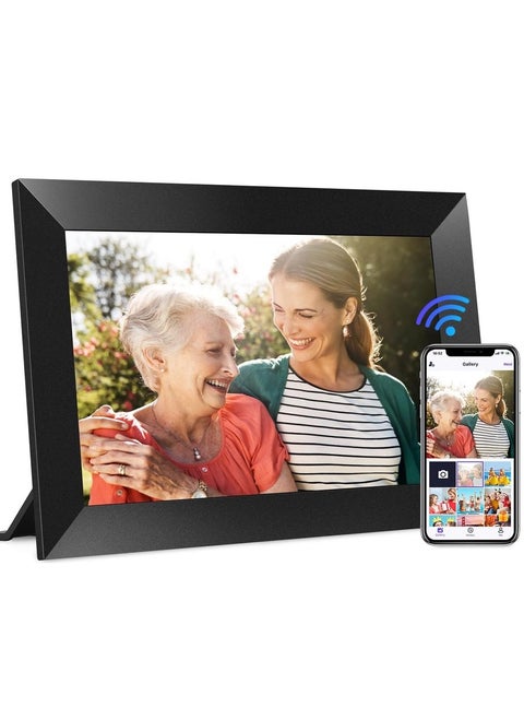 Digital Picture Frame Touch Screen Display 10.1 Inch / Picture and Video Playing / JPG/PNG/HEIC/MP4/3GP/MOV / Instant Wireless Sharing / with speaker and High-Quality Sound