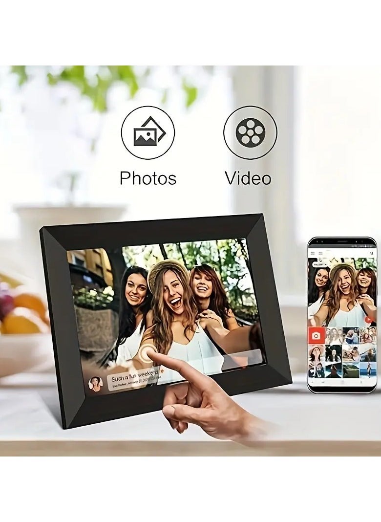 Generic Digital Picture Frame Touch Screen Display 10.1 Inch / Picture and Video Playing / JPG/PNG/HEIC/MP4/3GP/MOV / Instant Wireless Sharing / with speaker and High-Quality Sound  - Image 3