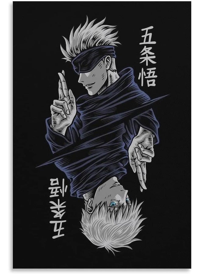 Anime Jujutsu Gojo Satoru Poster Canvas Wall Art Painting Posters Decoration Room Decor 30x40cm - Image 1