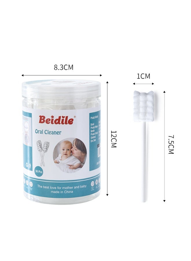 منظف لسان الأطفال، فرشاة أسنان للأطفال حديثي الولادة، 30 قطعة منظف فم للأطفال الرضع، منظف اللثة بالشاش، عصا تنظيف الفم للأطفال، العناية بالأسنان للأطفال من 0 إلى 36 شهرًا - Image 2
