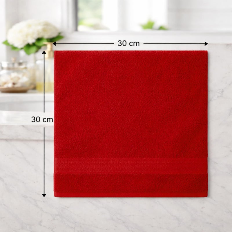 ISTANBUL MODEL Luxury 100% Cotton Face Towel, 1 Piece, 30 × 30 cm, Super Absorbent & Soft (Barn Red, Face Towel 30x30 cm) - Image 3