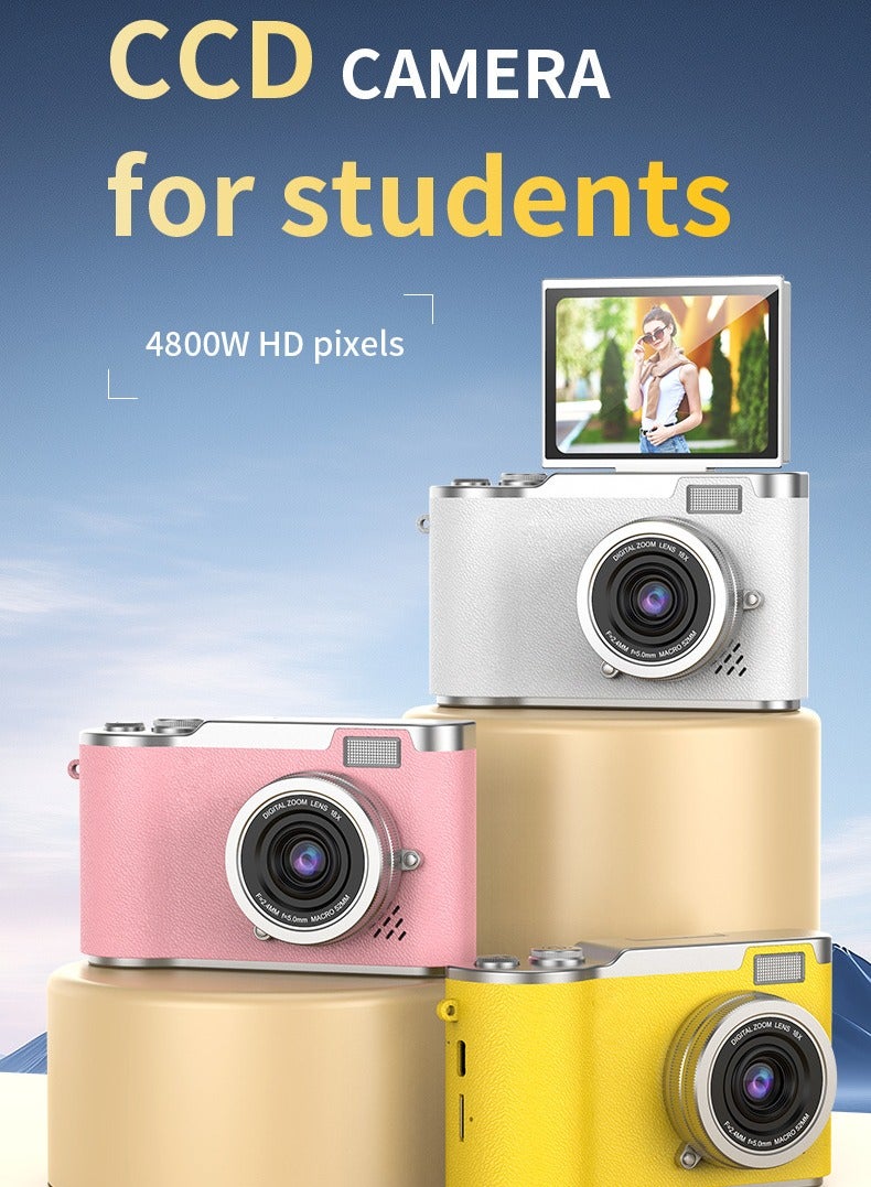 Generic 4K CCD Digital Zoom Student Camera 48MP Portable Selfie God 180 ° Flip Screen+64G SD Card Free Gift  - Image 2
