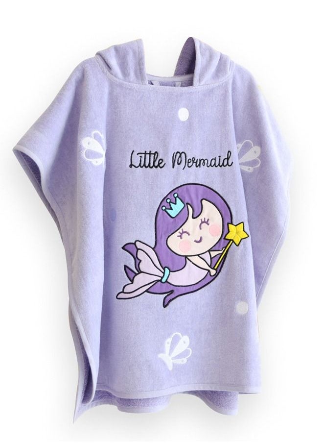 Milk & Moo - Milk&Moo Kids Poncho Little Mermaid Hooded Beach Towels for Kids - Image 1