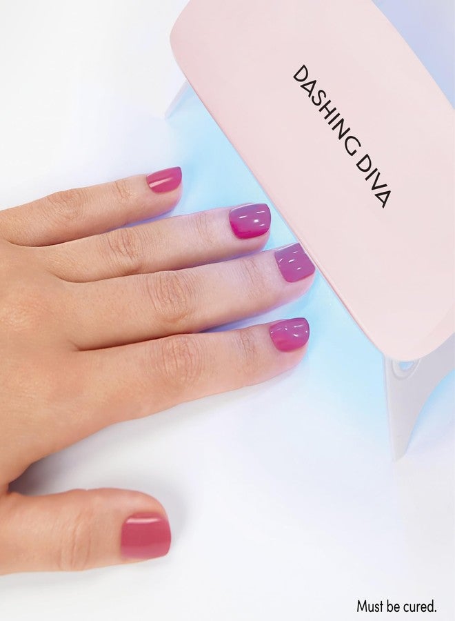 Dashing Diva Glaze Nail Starter Kit - Real Black - Long Lasting, Chip Resistant, Semi-Cured Gel Nail Strips - 7-Piece Manicure Set with 32 Strips and Mini LED Lamp - Image 5