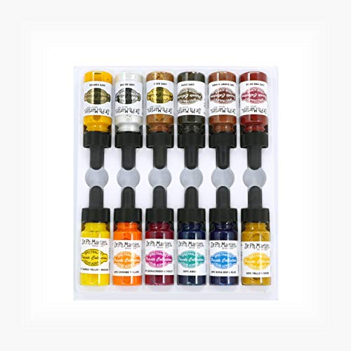 Dr. Ph. Martin's Spectralite Private Collection Liquid Acrylics Bottles, 0.5 oz, Set of 12 (Set 3) - Image 2