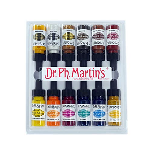 Dr. Ph. Martin's Spectralite Private Collection Liquid Acrylics Bottles, 0.5 oz, Set of 12 (Set 3) - Image 1