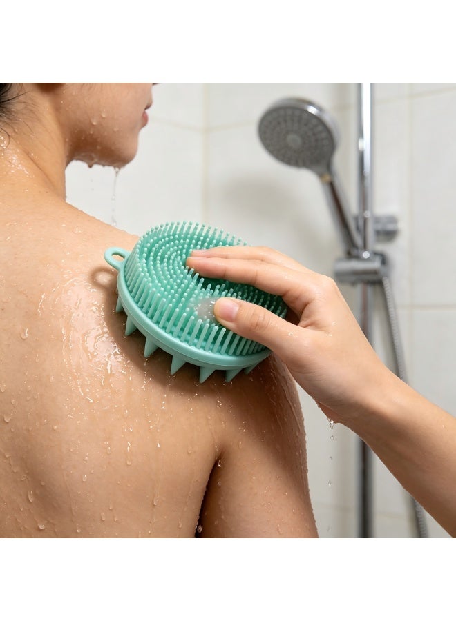 Ruili Upgraded 2-in-1 body scrub, silicone exfoliating body scrub, high-quality silicone scrub, head scrub, scalp massager, easy to clean (2-piece set) - Image 5