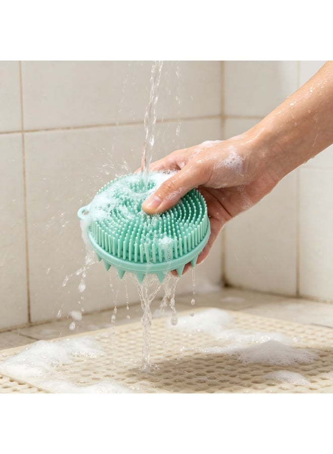 Ruili Upgraded 2-in-1 body scrub, silicone exfoliating body scrub, high-quality silicone scrub, head scrub, scalp massager, easy to clean (2-piece set) - Image 4