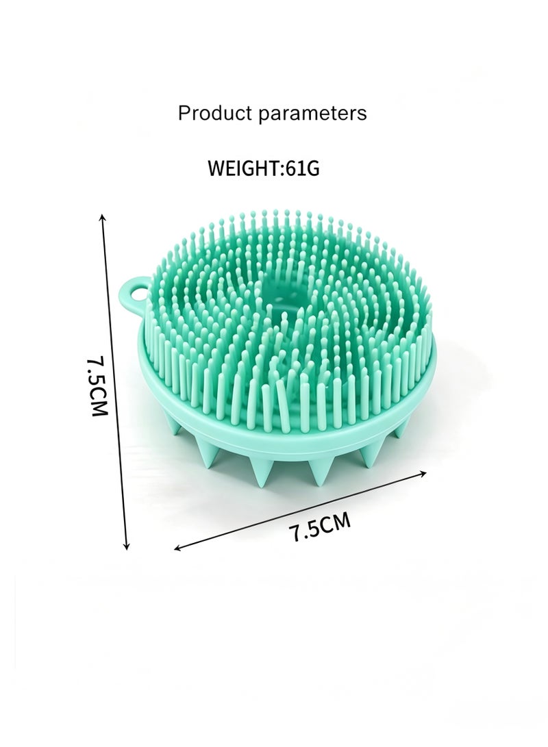 Ruili Upgraded 2-in-1 body scrub, silicone exfoliating body scrub, high-quality silicone scrub, head scrub, scalp massager, easy to clean (2-piece set) - Image 2