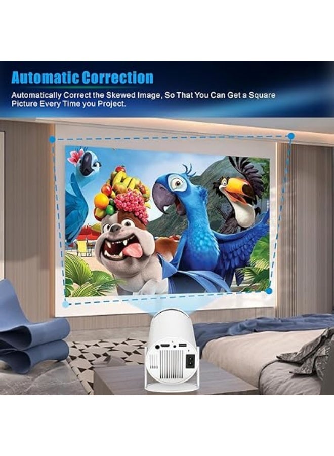 Portable Projector Pro 720P with Android 11.0, Wi-Fi 6, and Bluetooth 5.0 for Home Theater, 180° Auto Keystone Correction, and 130-1280 x 720 Open Screen Projector - Image 5
