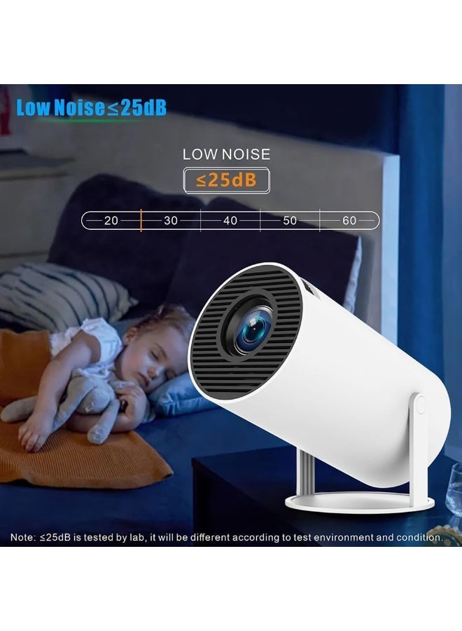 Portable Projector Pro 720P with Android 11.0, Wi-Fi 6, and Bluetooth 5.0 for Home Theater, 180° Auto Keystone Correction, and 130-1280 x 720 Open Screen Projector - Image 3