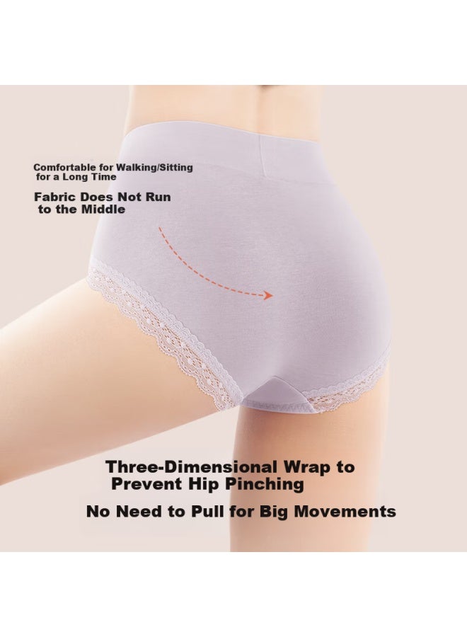 Mei Ya Ting High-waisted Women's 7a Antibacterial High-slit Pure Cotton Crotch Mulberry Silk Comfortable Non-binding Leg Seamless Triangle Shorts - Image 2