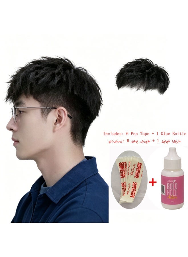 100 ٪ الشعر البشري الرجال توبي الأزياء والأسلوب وسيم قطعة الشعر التنفس الصافي استبدال الشعر اللون الطبيعي الشعر القصير عوارق للرجال - Image 2